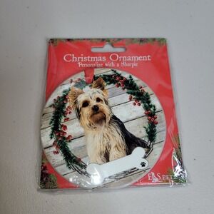 Yorkshire Terrier Christmas DIY Ornament Personalization
